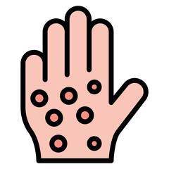 Itchy Skin icon vector image. Can be used for Allergy Symptoms.
