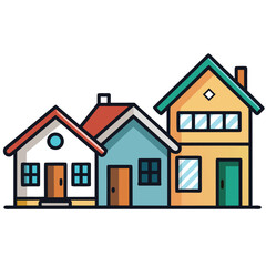 House Icons Set – Flat Style Home Symbols for Real Estate and Web Design