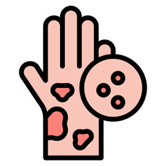 Rash icon vector image. Can be used for Allergy Symptoms.