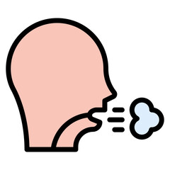 Shortness of Breath icon vector image. Can be used for Allergy Symptoms.