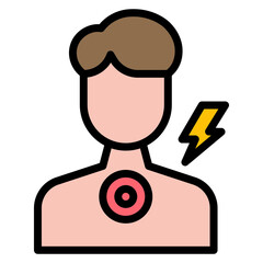 Swollen Lymph Nodes icon vector image. Can be used for Allergy Symptoms.