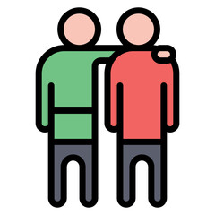 Mates icon vector image. Can be used for Social Relationship.