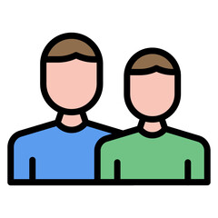 Sidekicks icon vector image. Can be used for Social Relationship.