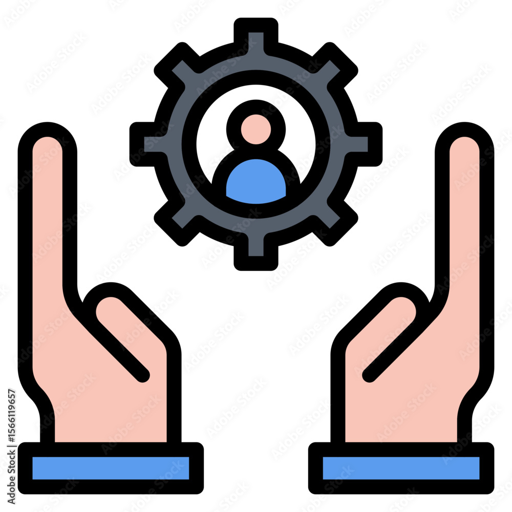 Poster support system icon vector image. can be used for social relationship.
