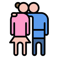 Soulmates icon vector image. Can be used for Social Relationship.