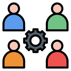 Squadmates icon vector image. Can be used for Social Relationship.