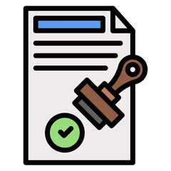 Authority Approved icon vector image. Can be used for Compilance and Regulation.