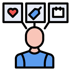 Consumer Behavior icon vector image. Can be used for Market Research.
