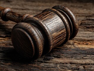 Wooden Gavel Symbolizes Law and Order Principles