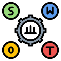SWOT Analysis icon vector image. Can be used for Market Research.
