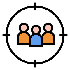 Target Audience icon vector image. Can be used for Market Research.