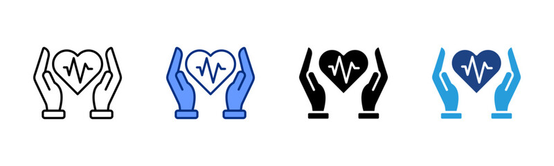 Healthy Heart icon sheet multiple style collection