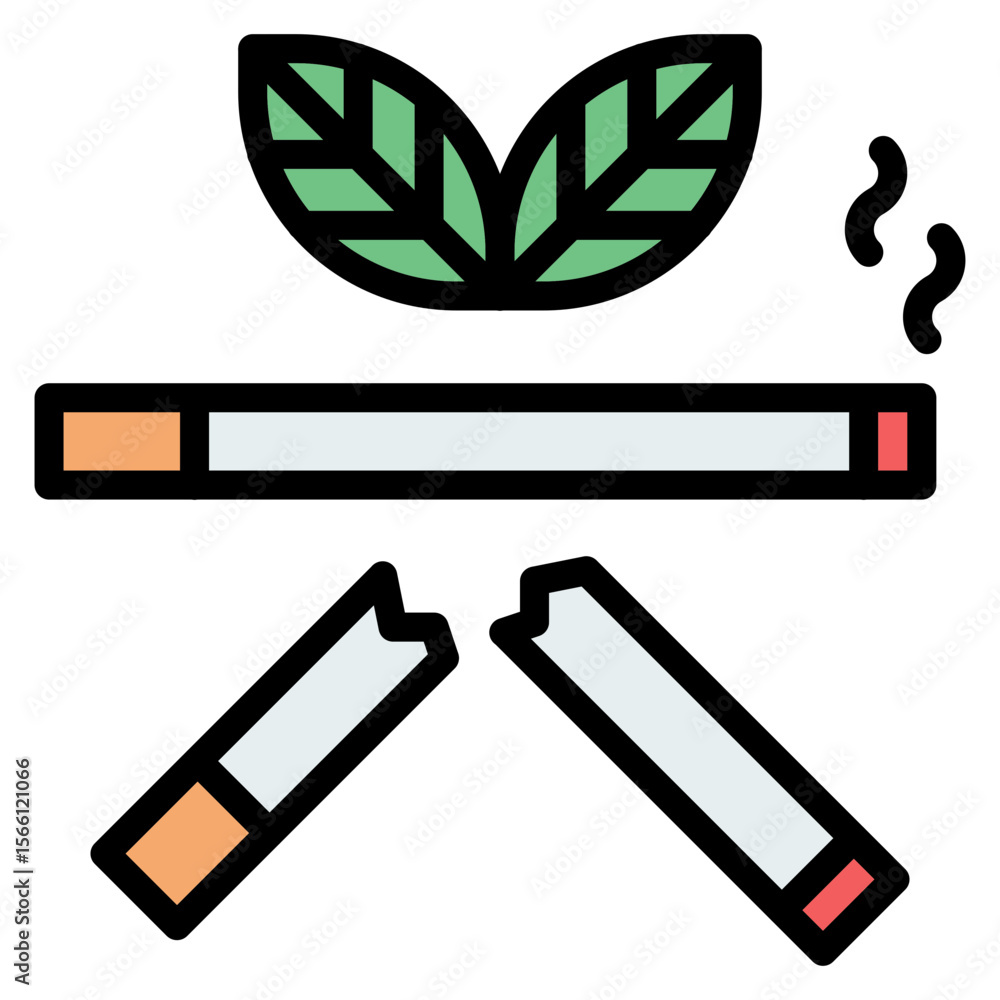 Poster smoking cessation program icon vector image. can be used for smoking.