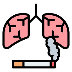 Smoking Consequences icon vector image. Can be used for Smoking.