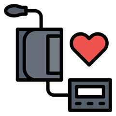 Blood Pressure icon vector image. Can be used for Medical Tests.
