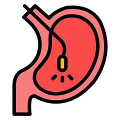 Endoscopy icon vector image. Can be used for Medical Tests.