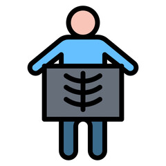 X Ray icon vector image. Can be used for Medical Tests.