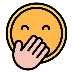 Amused icon vector image. Can be used for Human Emotions.