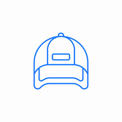 blue baseball cap icon sign vector