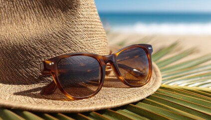 Sunny Beach Day Relaxation with Essential Accessories