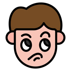 Jealous icon vector image. Can be used for Human Emotions.