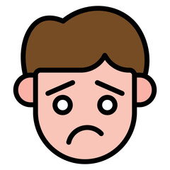 Regretful icon vector image. Can be used for Human Emotions.