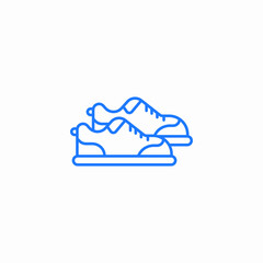 blue sneakers icon sign vector