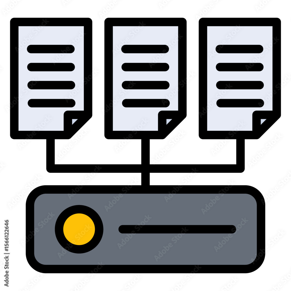 Poster data collection icon vector image. can be used for data science.