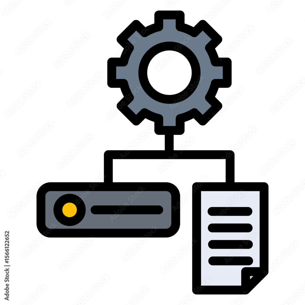 Poster data transformation icon vector image. can be used for data science.