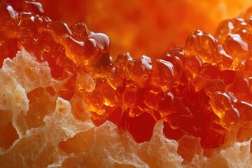 Sweet Honeycomb Texture with Golden Nectar Detail