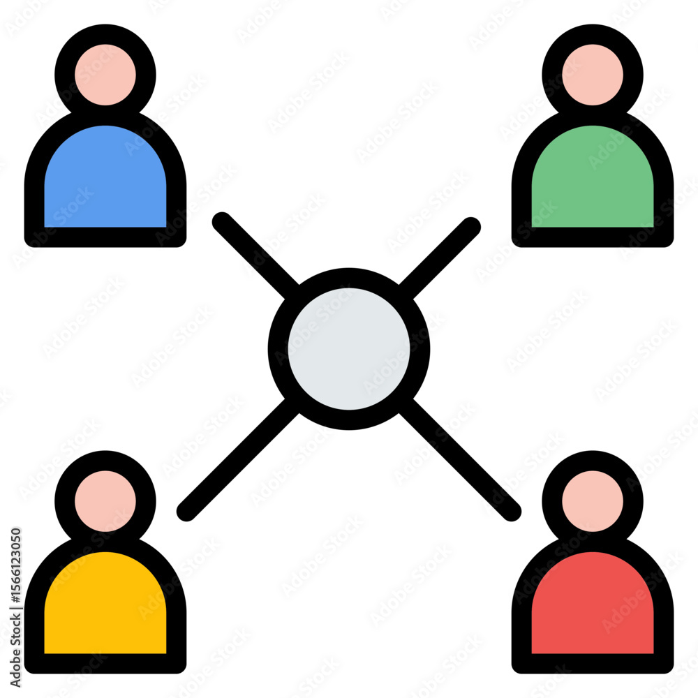 Poster alliances icon vector image. can be used for data science.