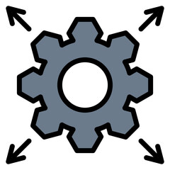 Scalability icon vector image. Can be used for Data Science.