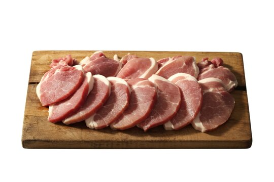 delicate slices of raw pork