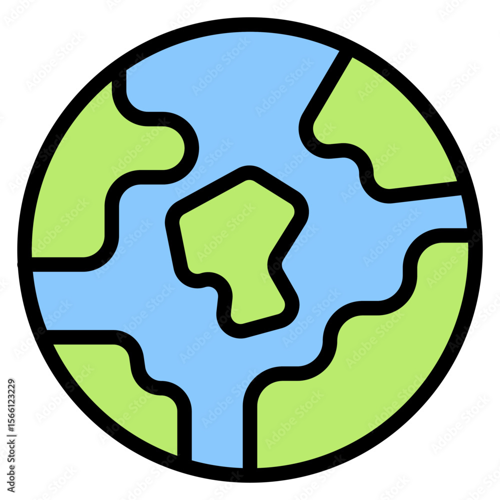 Poster earth icon vector image. can be used for data science.