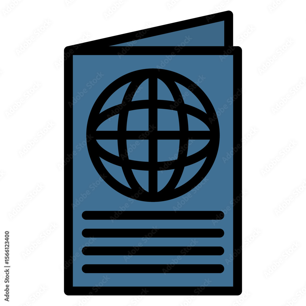 Aufkleber immigration icon vector image. can be used for data science.