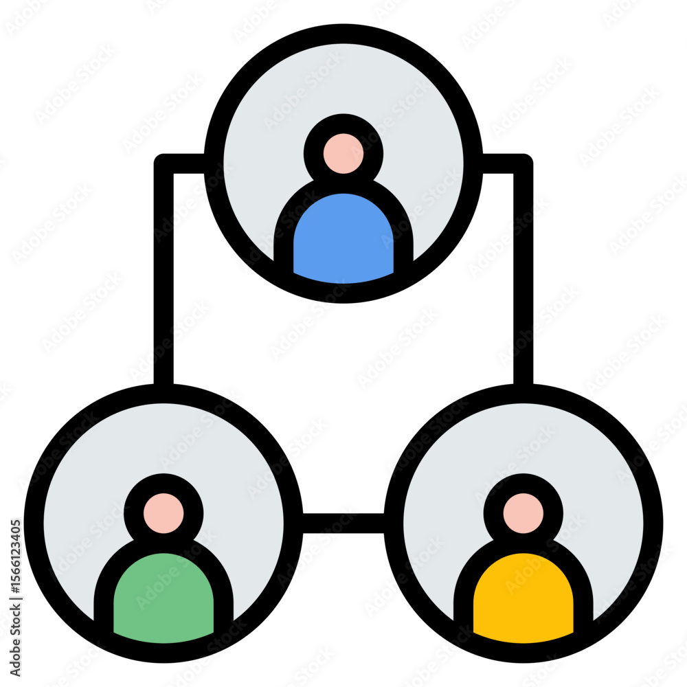 Poster interconnected icon vector image. can be used for data science.