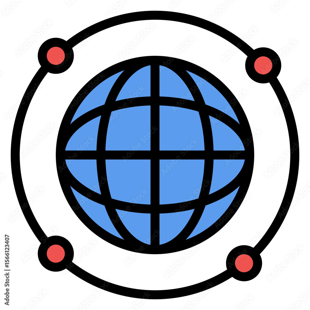Poster internationalization icon vector image. can be used for data science.