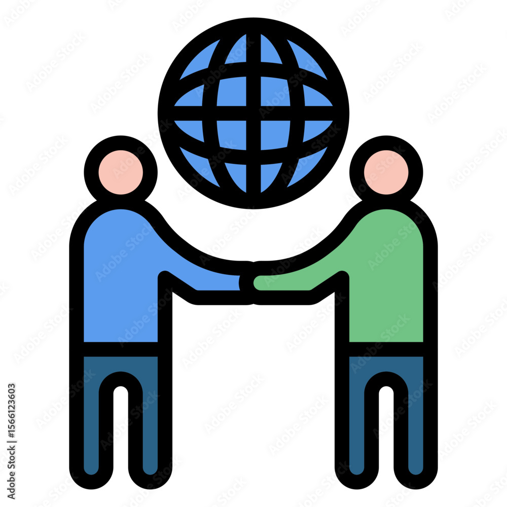 Poster partnership icon vector image. can be used for data science.