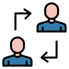 Transfer icon vector image. Can be used for Data Science.