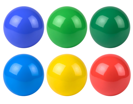 A vibrant collection of glossy, colorful spheres showcasing smooth textures and playful reflections.