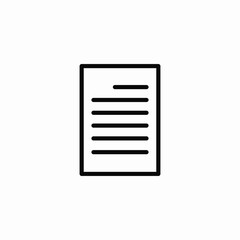 plain document icon sign vector