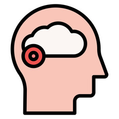 Mental Fog icon vector image. Can be used for Burnout.