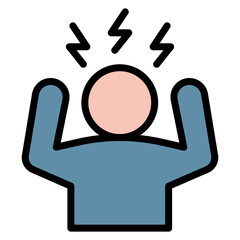 Stress icon vector image. Can be used for Burnout.