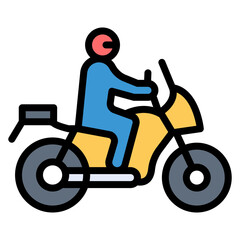 Biker icon vector image. Can be used for Urban Tribes.