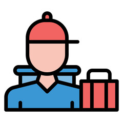 Avid Traveler icon vector image. Can be used for Urban Tribes.