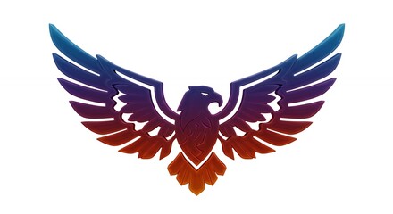 Color gradient eagle graphic design