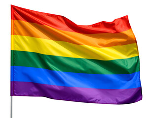 A colorful rainbow flag gently unfurls, representing a powerful symbol of pride, diversity, and hope.