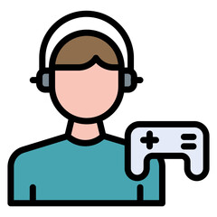 Gamer icon vector image. Can be used for Urban Tribes.