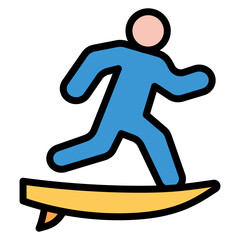 Surfer icon vector image. Can be used for Urban Tribes.