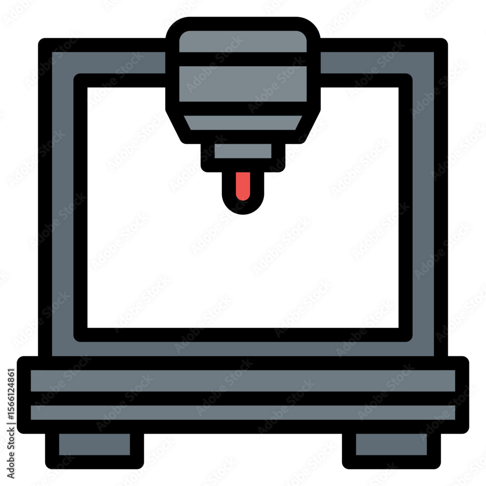Poster build plate icon vector image. can be used for 3d printing.
